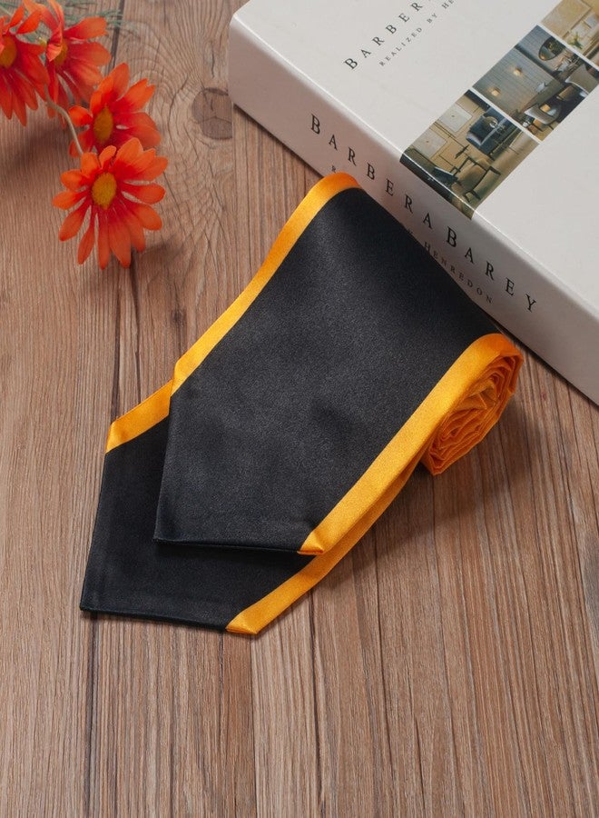 GHGMAO Plain Graduation Stole for Unisex Adult Classic End With Trim Graduation Sash Honor Stoles, 72" Long, 9 Colors (Black and Gold) - Image 5